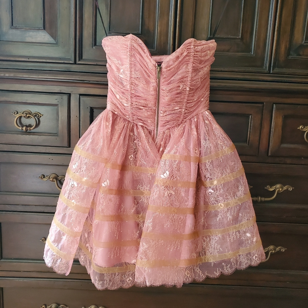 Betsey Johnson Pink Tulle Evening Dress